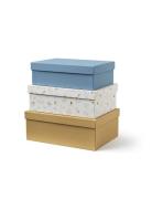 Storage Boxes 3 Set Blue Home Kids Decor Storage Storage Boxes Multi/p...