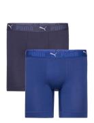 Puma Men Sport Cotton Long Boxers 2 Sport Boxers Blue PUMA