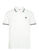 Tipped Pique Short Sleeve Polo Designers Polos Short-sleeved White Tim...