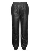 Mona Leather Pants Bottoms Trousers Leather Leggings-Bukser Black Loll...