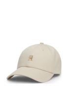 Th Distinct Cap Accessories Headwear Caps Cream Tommy Hilfiger