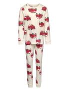 Pyjama Vehicle Dino Pyjamas Sett Beige Lindex