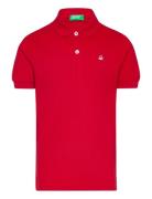 H/S Polo Shirt Tops T-shirts Polo Shirts Short-sleeved Polo Shirts Red...