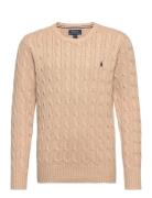 Combed Cotton-Ls Cable Cn-Tp-Swt Tops Knitwear Pullovers Beige Ralph L...