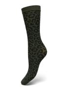 Leopard Knee High Lingerie Socks Regular Socks Black Sneaky Fox