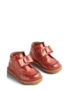 Bootie Velcro Bowy Snørestøvletter Støvletter Red Wheat