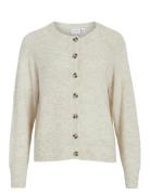 Vijulaja O-Neck L/S Knit Cardigan Tops Knitwear Cardigans White Vila