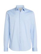 Non Iron Pattern Slim Shirt Tops Shirts Business Blue Calvin Klein