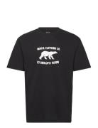 Arctic T-Shirt Tops T-shirts Short-sleeved Black Makia