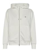 Shield Zip Hoodie Tops Sweat-shirts & Hoodies Hoodies Cream GANT