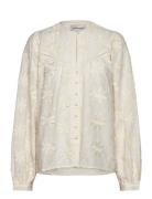 Fiore Blouse Tops Blouses Long-sleeved Cream Fabienne Chapot