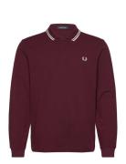 Ls Twin Tipped Fp Shirt Tops Polos Long-sleeved Burgundy Fred Perry