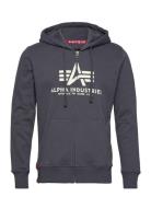 Basic Zip Hoodie Designers Sweat-shirts & Hoodies Hoodies Navy Alpha I...