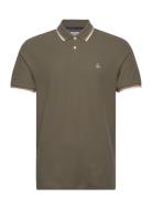 Tipped Polo Org Piq Tops Polos Short-sleeved Khaki Green Original Peng...