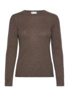 Basic Sweater Loose Tension Tops Knitwear Jumpers Brown Davida Cashmer...