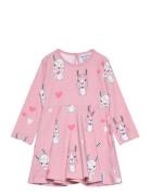 Bamboo Dress Pink Lama Dresses & Skirts Dresses Casual Dresses Long-sl...