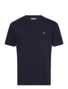 Pique Ss T-Shirt Tops T-shirts Short-sleeved Navy GANT