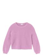 Nkfnikaline Ls Short Knit Tops Knitwear Pullovers Pink Name It