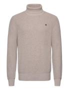 Bernard Roller Neck Tops Knitwear Turtlenecks Beige Morris