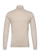 Cfkonrad Merino Roll Neck Knit Tops Knitwear Turtlenecks Cream Casual ...