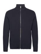 Knitted Zip Cardigan Tops Knitwear Full Zip Jumpers Navy Lindbergh