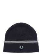 T/T Merino Wool Beanie Accessories Headwear Beanies Navy Fred Perry