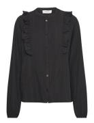 Rwchantel Ls Shirt Tops Blouses Long-sleeved Black Rosemunde