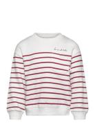 Striped Cotton-Blend Sweatshirt Tops Sweat-shirts & Hoodies Sweat-shir...