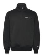 Half Zip Sweatshirt Tops Knitwear Half Zip Jumpers Black Champion