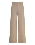 Loose Milano Pant Bottoms Trousers Wide Leg Beige Calvin Klein Jeans