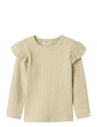 Nmfniva Kio Ls Slim Top Lil Tops T-shirts Long-sleeved T-shirts Beige ...