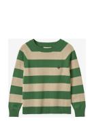 Favo Clover Pullover Tops Knitwear Pullovers Green Fliink