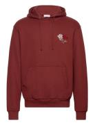 Felipe Hoodie Tops Sweat-shirts & Hoodies Hoodies Burgundy Les Deux