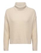 Vmomega Ls Rollneck Pullover Boo Tops Knitwear Turtleneck Cream Vero M...