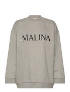 Malina Over D Collage Sweater Tops Sweat-shirts & Hoodies Sweat-shirts...