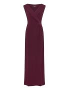 Jersey Off-The-Shoulder Gown Maxikjole Festkjole Burgundy Lauren Ralph...