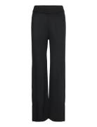 Loose Knit Trousers Bottoms Trousers Straight Leg Black Rosemunde