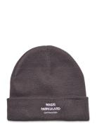 Isak Logo Ambas Beanie Accessories Headwear Beanies Grey Mads Nørgaard