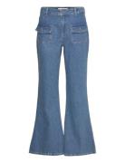 Trw-Lera Jeans Wash Phoenix Bottoms Jeans Flares Blue Tomorrow