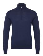 Cotton Cashmere Hzip Tops Knitwear Half Zip Jumpers Navy Hackett Londo...