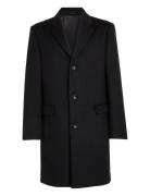 Fine Wool Blend Coat Ullfrakk Frakk Black Calvin Klein