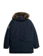 Everest Faux Fur Parka Jacket Parkas Jakke Navy Superdry