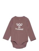 Hmlflips Body L/S Langermet Bodysuit Pink Hummel