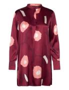 Tiina Unikko Tops Blouses Long-sleeved Burgundy Marimekko