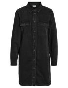 Nmnew Signe L/S Denim Dress Vi001Bl Noos Knelang Kjole Black NOISY MAY