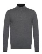 Core Merino Quarter Zip Tops Knitwear Half Zip Jumpers Grey Michael Ko...