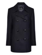 Double-Breasted Wool Coat Ulljakke Jakke Navy Mango