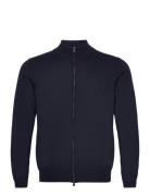 Balonso-L Tops Knitwear Full Zip Jumpers Navy BOSS