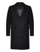 Slhjamie Coat Jkt Ullfrakk Frakk Black Selected Homme