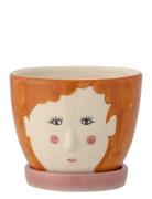 Jaya Flowerpot W/Saucer Home Decoration Flower Pots Orange Bloomingvil...